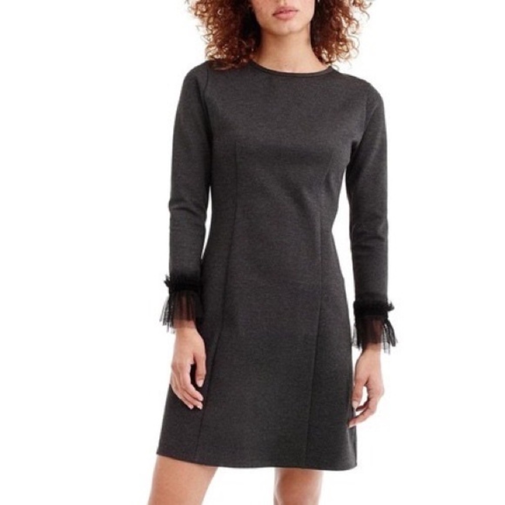 Jcrew Sheath Dress with Tulle Sleeves!